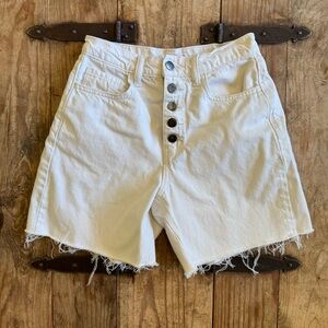 HIGH-WAISTED DENIM SHORTS